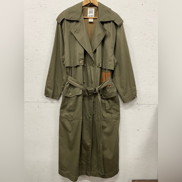 Olive Green Trench Coat - Picture 9 of 9